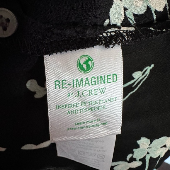 NWTs J Crew Reimagined Long-sleeve floral drapey popover/button up shirt/blouse - Picture 12 of 16